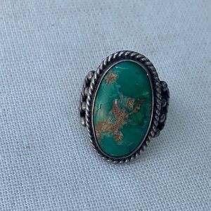 Vintage silver and stone ring